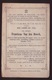 FRANCISCUS VAN DEN BROECK  - HEYST OP DEN BERG 1811 - LEUVEN  1873   2 SCANS - Décès