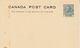 ( Canada Entier Stationery Carte Lettre Post Card  .. 1 Cent .. Format 140 X 85 .. Trace Cote Recto Gauche  Voir San - 1860-1899 Reinado De Victoria