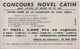 2 Buvards Anciens/CONCOURS NOVEL CATIN/NovelCatin Est Un Commerçant De Votre Région/1954     BUV465 - N