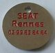 Jeton De Caddie - Automobiles - SEAT - RENNES (35) - En Métal - - Trolley Token/Shopping Trolley Chip