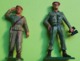 Lot 2 Figurines Soldat Jouet STARLUX - Plastique - PARACHUTISTE Béret Rouge - Chef - Bon état D'usage - Années 1960 - Starlux