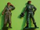 Lot 2 Figurines Soldat Jouet STARLUX - Plastique - PARACHUTISTE Béret Rouge - Chef - Bon état D'usage - Années 1960 - Starlux
