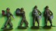 Lot 4 Figurines Soldat Jouet STARLUX - Plastique - ARMÉE DE TERRE - Musiciens - état D'usage : 1 Cassé- Années 1960 - Starlux