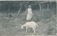 GUERVILLE, SENNEVILLE - Ferme Des Fillancourts, Mme ISNARDON Et Sa Chèvre  - Autographe De Jacques ISNARDON, 1921 - Guerville