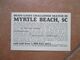 Post Card 1988 American Beautiful America 15 Cent. Rèpigues MYRTLE BEACH GOLF Holiday South Carolina Area - Altri & Non Classificati