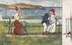 TUCK : Thackeray , Old Maid & Romance Couple On Bench , 1909 - Tuck, Raphael