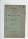 CANNES - 1859- Notice Médicale Sur Le Climat De Cannes- Par Le Dr. J.C SEVE - Côte D'Azur