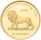 Kongo, DR / Zaire - Anlagegold: 20 Francs 2004 Motiv Ferrari. KM# 144. 1,24g (1/25 OZ) 999/1000 Gold - Congo (Democratische Republiek 1964-70)