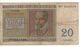 BELGIUM   20 Francs P132b  (Roland De Lassus  Front -Philippus De Monte On Back )  Dated 03.04.1956 - 20 Francs