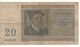 BELGIUM   20 Francs P132b  (Roland De Lassus  Front -Philippus De Monte On Back )  Dated 03.04.1956 - 20 Francs