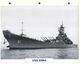 (25 X 19 Cm) (10-9-2020) - N - Photo And Info Sheet On Warship - US Navy - USS Iowa - Bateaux