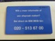 NETHERLANDS  ADVERTISING CHIPCARD HFL 2,50   CRD 542  IBM OPLOSSING           Fine Used   ** 3210** - Private