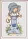 Sticker Autocollant 1980 Panini Nr. 7 - Sarah Kay Illustrator Illustrateur Vivien Kubos Enfant Girl Fille Chapeau Hat - Edizione Inglese