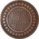 Monnaie, Tunisie, Ali Bey, 5 Centimes, 1891, Paris, TB+, Bronze, KM:221 - Tunisia