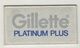 GILLETTE PLATINUM PLUS RAZOR  BLADE - Razor Blades