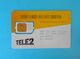 TELE2 ( Croatia GSM SIM Card With Chip ) * USED CARD ( Chip Fixed With Tape ) * Croatie Kroatien Croazia - Opérateurs Télécom