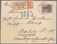 Deutsche Schiffspost Im Ausland - Seepost: 1908 (30/3), "DEUTSCHE SEEPOST OAS LINIE, Klar Auf R-Brie - Autres & Non Classés
