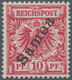 Deutsche Kolonien - Samoa: 1900. 10 Pf Krone/Adler, Lilarot, Aufdruck. Befund Jäschke-L. BPP (2020): - Samoa