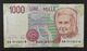 DH0904- Italy 1000 Lire Banknote 1990 #SA 311927 K - 1000 Lire