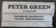 Peter Green (Fleetwood Mac)  Sarajevo Skenderija 1.6.1983 Concert Ticket - Biglietti Per Concerti