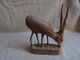 Vintage - Statuette En Bois D'olivier - Antilope Saïga - Dieren