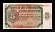 España Spain 5 Pesetas Burgos 1938 Pick 110 Serie F SC UNC - 5 Pesetas