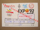 QSL RADIO AMATEUR CARD - AM25GDET EXPO '92 - Barcelona '92, ESPANA ( 1992 ) - Radio Amatoriale