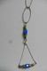 Collier Créateur La Fiancée Du Facteur Style Art Deco Egypte Chaîne Dorée Perles En Cristal Facetté Bleu - Necklaces/Chains