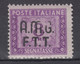 Trieste Zona A - AMG-FTT - Segnatasse N.11 - Gomma Integra MNH** Incredibile Varietà Di Soprastampa - Firmata Wolf - Segnatasse