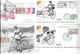 Tour De France 1984 Un Lot De 8 Lettres, Une Carte Et Un Entier, Cachets D'étapes. - Ciclismo