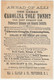1800's Victorian American Trade Card Carolina Tolu Tonic Providence Claflin Bischoff  Chromo Américaine - Andere & Zonder Classificatie