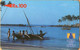 Sri Lanka (Ceylon) - SRL-2B (B), GPT, 2SRLB, Fishing Boat (rev .letter B), Beach, Rs.100, Used - Sri Lanka (Ceilán)