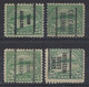 USA....." 1922...."........SCOTT 568.........4 DIFFERENT PRE-CANCEL....... - Usati