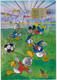 Disney : Donald Mickey Et Picsou : Jouant Au Foot Ball : Imitation Relief : Couleurs Magiques  ( C.p.m. - Grand Format ) - Altri & Non Classificati