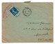 Enveloppe Semeuse 25c Bleu Ob 1921 Cachet Ecole Militaire Preparatoire St Hippolyte Du Fort - Militärstempel Ab 1900 (ausser Kriegszeiten)