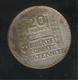 Fausse 20 Francs Turin 1934 - Laiton Partiellement Argenté - Exonumia - Varietà E Curiosità