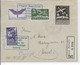 SUISSE - 1925 - ENVELOPPE RECOMMANDEE Avec POSTE AERIENNE + VIGNETTE RARE De BASEL BATTERIE - FLUGPOST BASEL-ZÜRICH - Andere & Zonder Classificatie