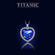 TITANIC COLLANA BLU OCEANO COLORE ARGENTO CON PIETRA BLU I LOVE YOU AMORE C:C - Colliers/Chaînes