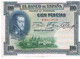 ESPAGNE  100 PESETAS    JUILLET 1925       BI13 - 1000 Peseten