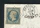 Rare Lettre D'Argueil Pour Lyon ( Juin 1854 ) Avec Un N° 10 Présidence Bleu Sur Teinté - 1852 Louis-Napoléon