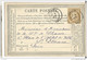 NORD - 1876 - CARTE PRECURSEUR ENTIER Avec REPIQUAGE PRIVE Des FORGES De DENAIN - Tarjetas Precursoras