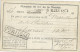 1874 - CARTE PRECURSEUR ENTIER Avec RARE REPIQUAGE PRIVE Des CHEMINS DE FER De La VENDEE - FERROVIAIRE - Precursor Cards