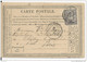 1876 - MAINE ET LOIRE - CARTE PRECURSEUR ENTIER Avec REPIQUAGE PRIVE "EPICERIE ET GRAINES" à SAUMUR - Precursor Cards