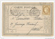 1876 - MAINE ET LOIRE - CARTE PRECURSEUR ENTIER Avec REPIQUAGE PRIVE "P.LACHESE..." à ANGERS - Cartoline Precursori