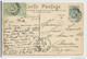 1906 - DOUBLE AFFRANCHISSEMENT MIXTE BLANC / MONACO Sur CARTE Pour ANVERS (BELGIQUE) - Marcofilie