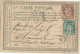 1876 - HT-RHIN - MIXTE SAGE N/B + CERES - CARTE PRECURSEUR De BELLEVUE BOITE MOBILE + GARE De BELFORT Pour HERICOURT - 1876-1878 Sage (Type I)