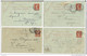 1911/14 - LOT De 4 CARTES ENTIER POSTAL TYPE SEMEUSE AVEC REPIQUAGE DIFFERENTS De ALLAVENE à LA ROCHELLE (CHARENTE MME) - Bijgewerkte Postkaarten  (voor 1995)