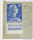 1958 - TYPE MULLER BANDE PUB "TELEVISION GRAMMONT" - ENVELOPPE Avec MECA CIRCUIT AUTO De CLERMONT-FERRAND - Briefe U. Dokumente