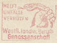 EMA METER STAMP FREISTEMPEL SNAKE SERPENTES HELFT UNFALLE VEHUTEN GENOSSENSCHAFT SERPENT HAND POISON VENEMOUS - Slangen