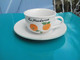 Service 4 Tasses Et Sous Tasses LA MANDARINE Sur Leur Support - Cups